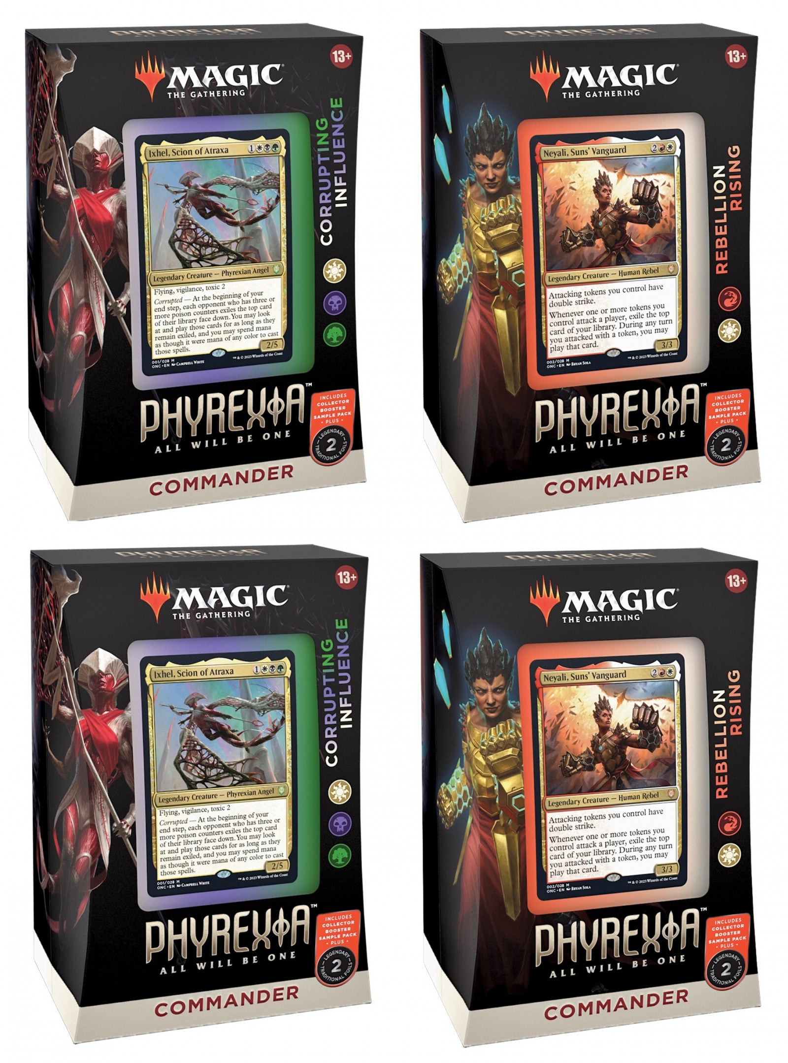 Magic the Gathering Phyrexia All Will Be One Commander Decks (4 Decks Per Display)