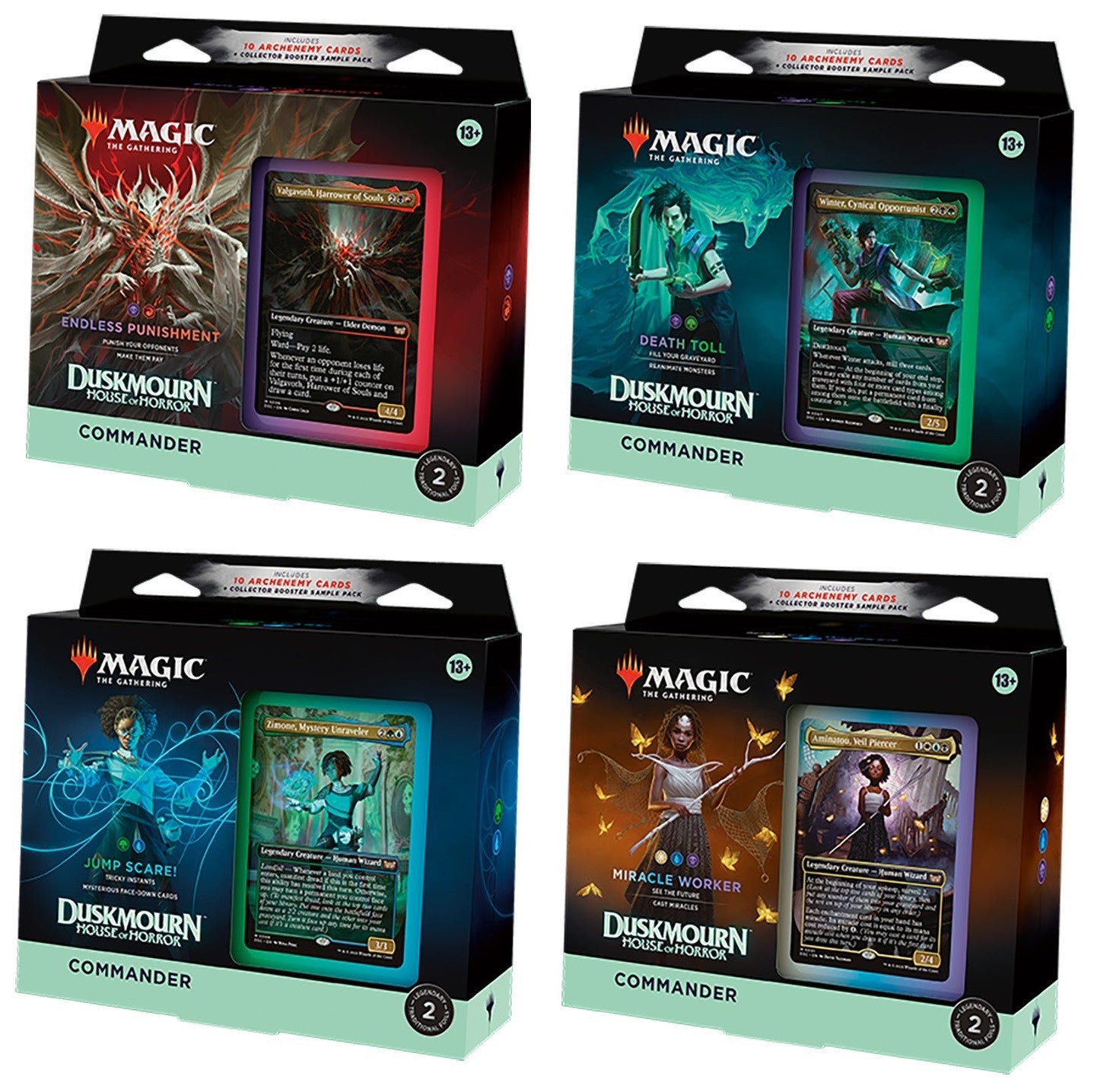 Magic the Gathering Duskmourn House of Horror Commander Decks (4 Decks Per Display)