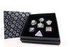 LPG Dice RPG Set Draco Bright Rainbow/Silver