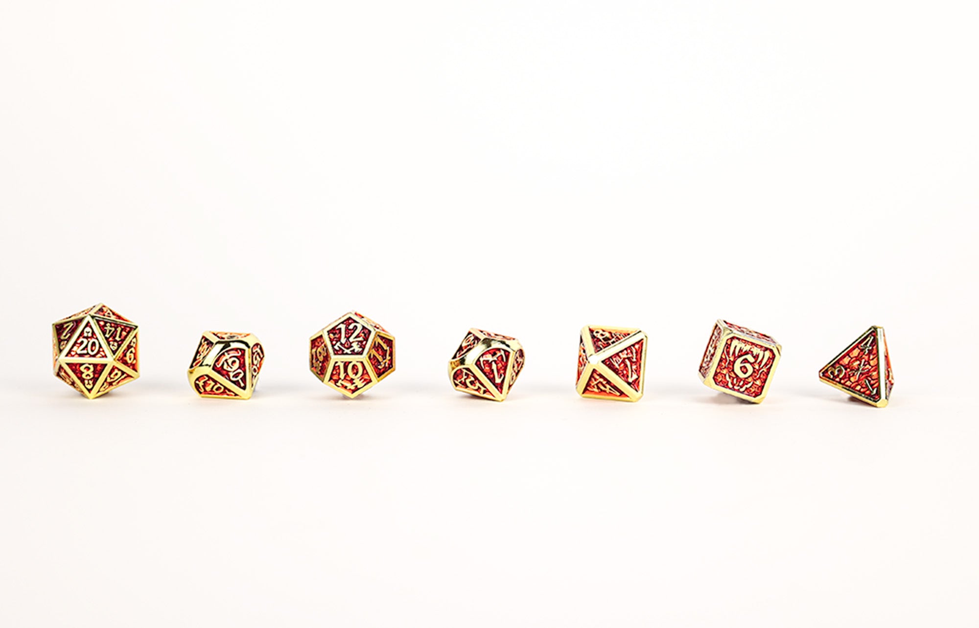 LPG Dice RPG Set Draco Dark Red/Gold