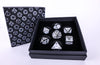 LPG Dice RPG Set Draco Dark Light Blue/Silver