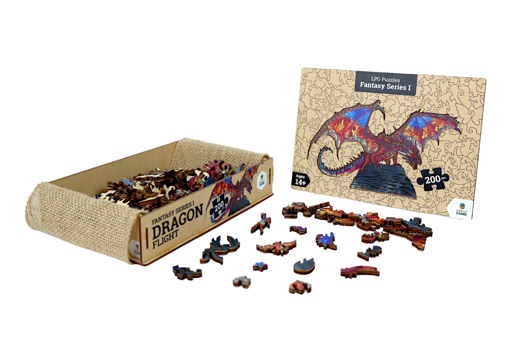 LPG Puzzles Wooden Fantasy Puzzle - Dragon Flight