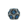 LPG Dice RPG Set Hollow Dragon - Stainless and Blue