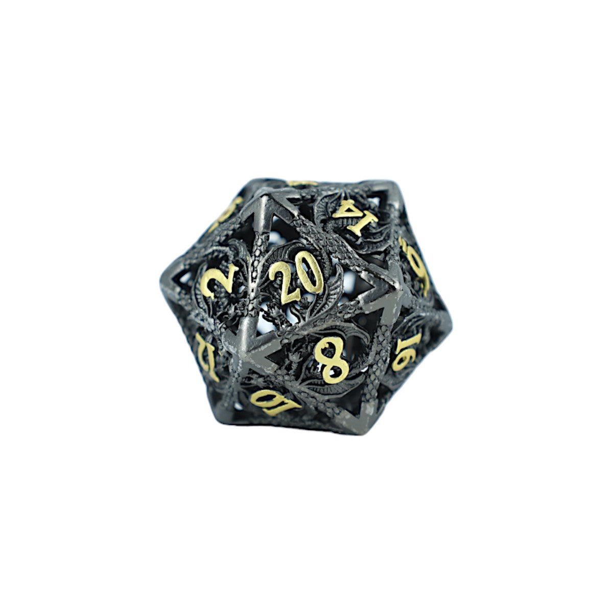 LPG Dice RPG Set Hollow Dragon - Black and Gold