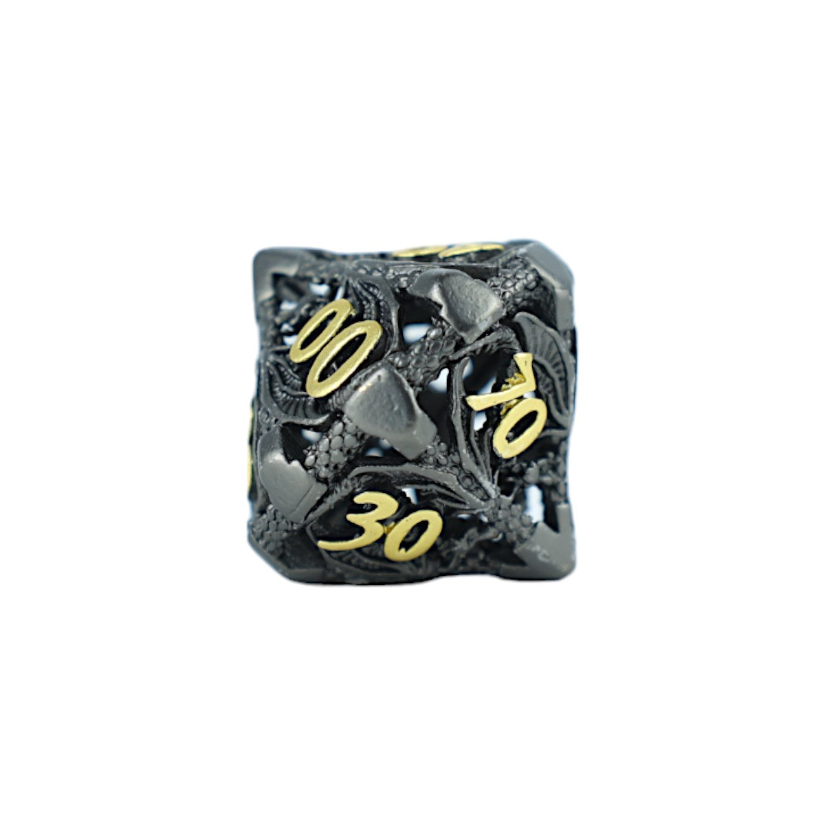 LPG Dice RPG Set Hollow Dragon - Black and Gold