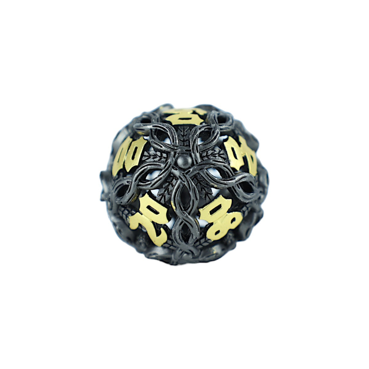 LPG Dice RPG Set Hollow Vines - Black and Gold