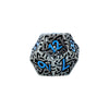 LPG Dice RPG Set Hollow Celtic - Stainless and Blue