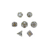 LPG Dice RPG Set Hollow Celtic - Chrome and Gold