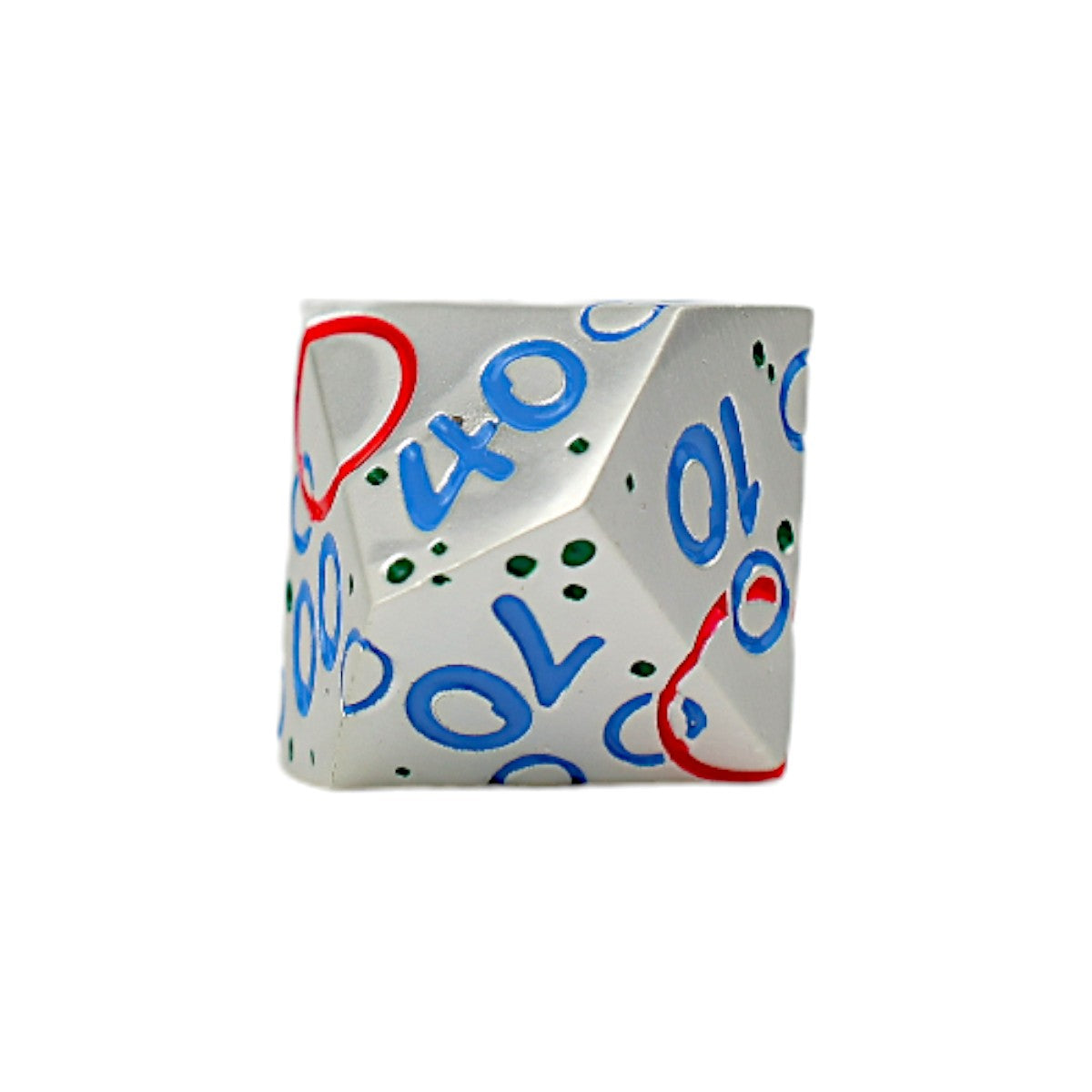 LPG Dice RPG Set Inscripted Bubbles Rainbow White