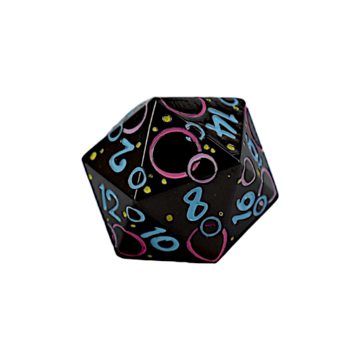 LPG Dice RPG Set Inscripted Bubbles Pastel Black