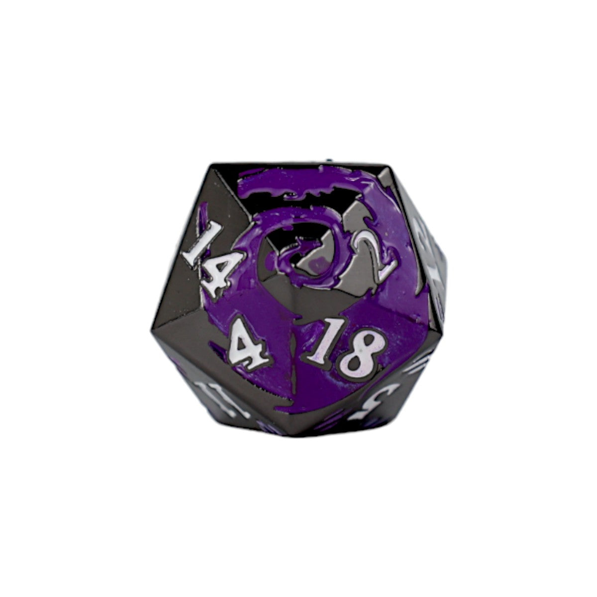 LPG Dice RPG Set Inscripted Dragon Purple