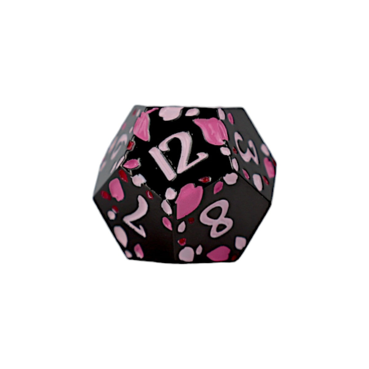 LPG Dice RPG Set Inscripted Sakura Black Pink