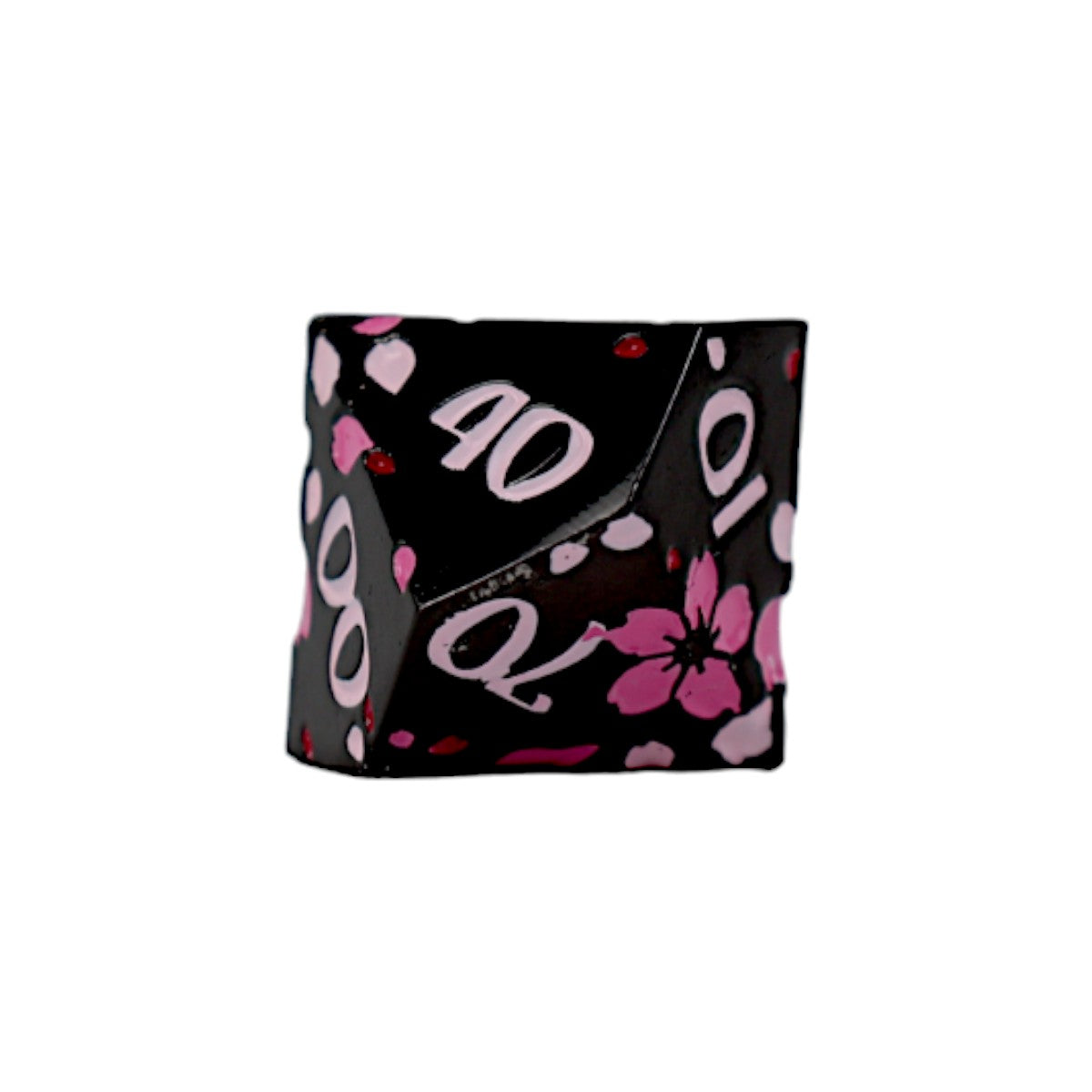 LPG Dice RPG Set Inscripted Sakura Black Pink