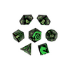 LPG Dice RPG Set Inscripted Dragon Green