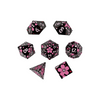 LPG Dice RPG Set Inscripted Sakura Black Pink