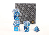 LPG Dice RPG Set Serif Blue/Silver