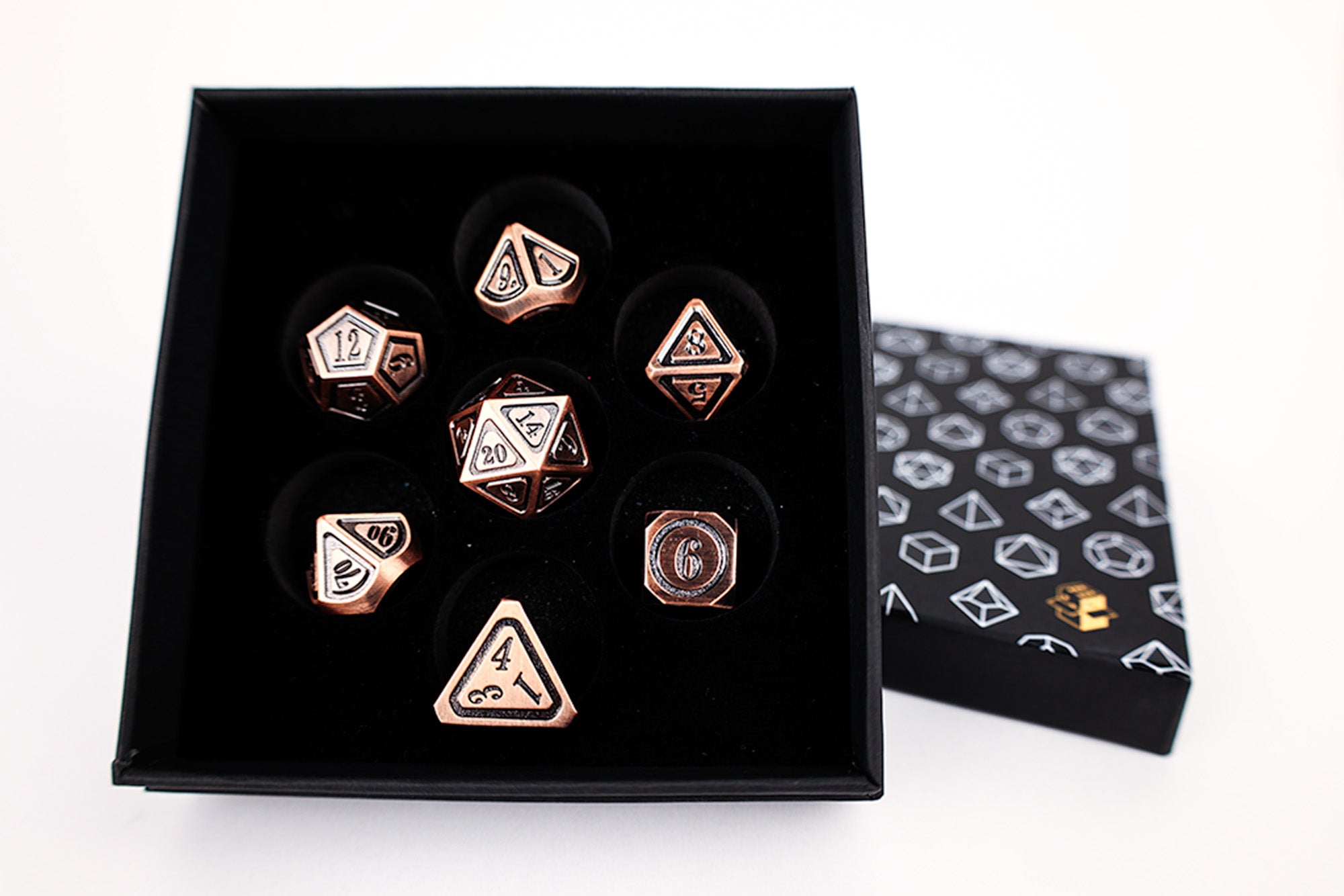 LPG Dice RPG Set Concentric Black/Brass