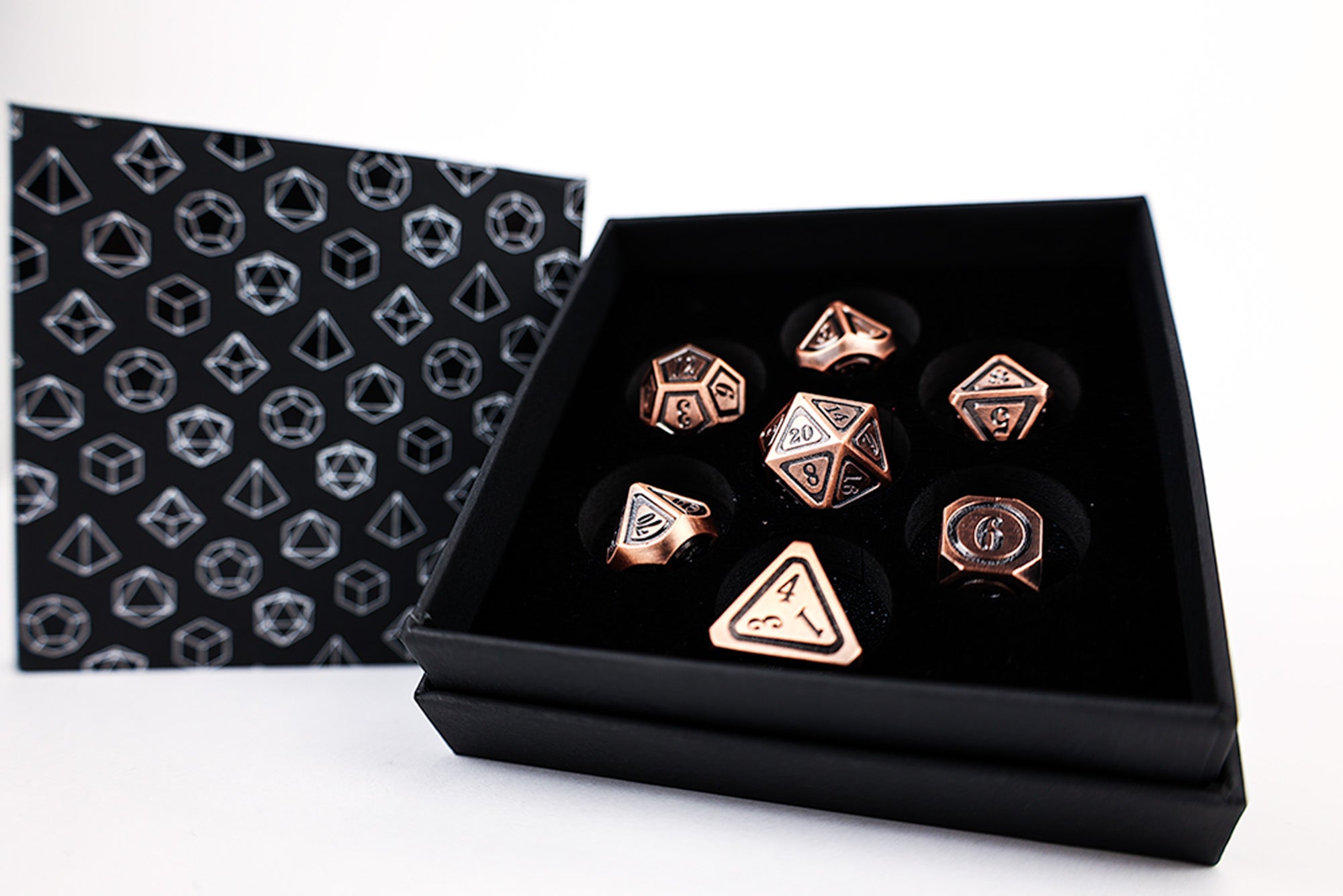 LPG Dice RPG Set Concentric Black/Brass