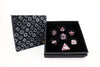 LPG Dice RPG Set Concentric Black/Red/Silver