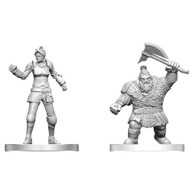 D&D Nolzur's Marvelous Miniatures: Cultist of Bane & Dwarf Zhentilar Soldier