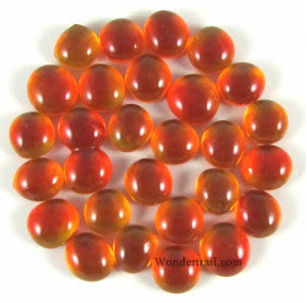 Gaming Stones Crystal Orange Glass Stone (Qty 40) in 5 1/2" Tube