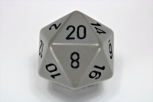 Chessex D20 Dice Opaque 34mm Dark Grey/black d20