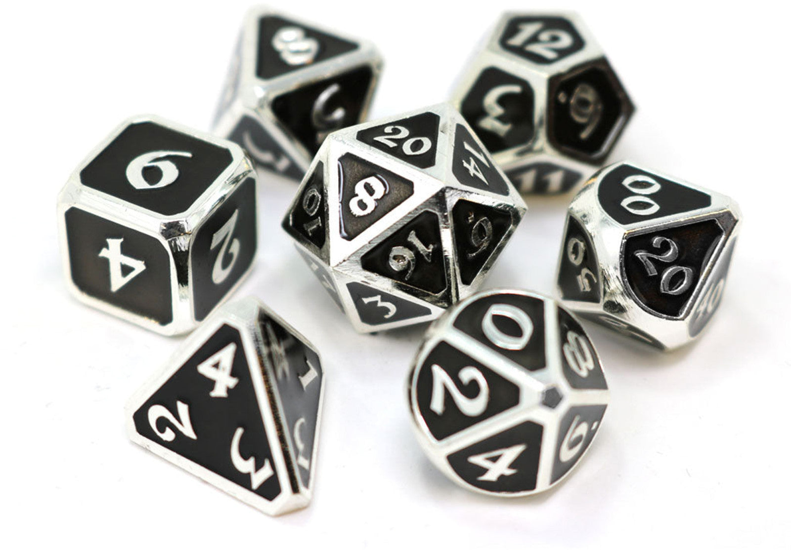 Die Hard Dice 7pc RPG Set - Mythica Platinum Onyx