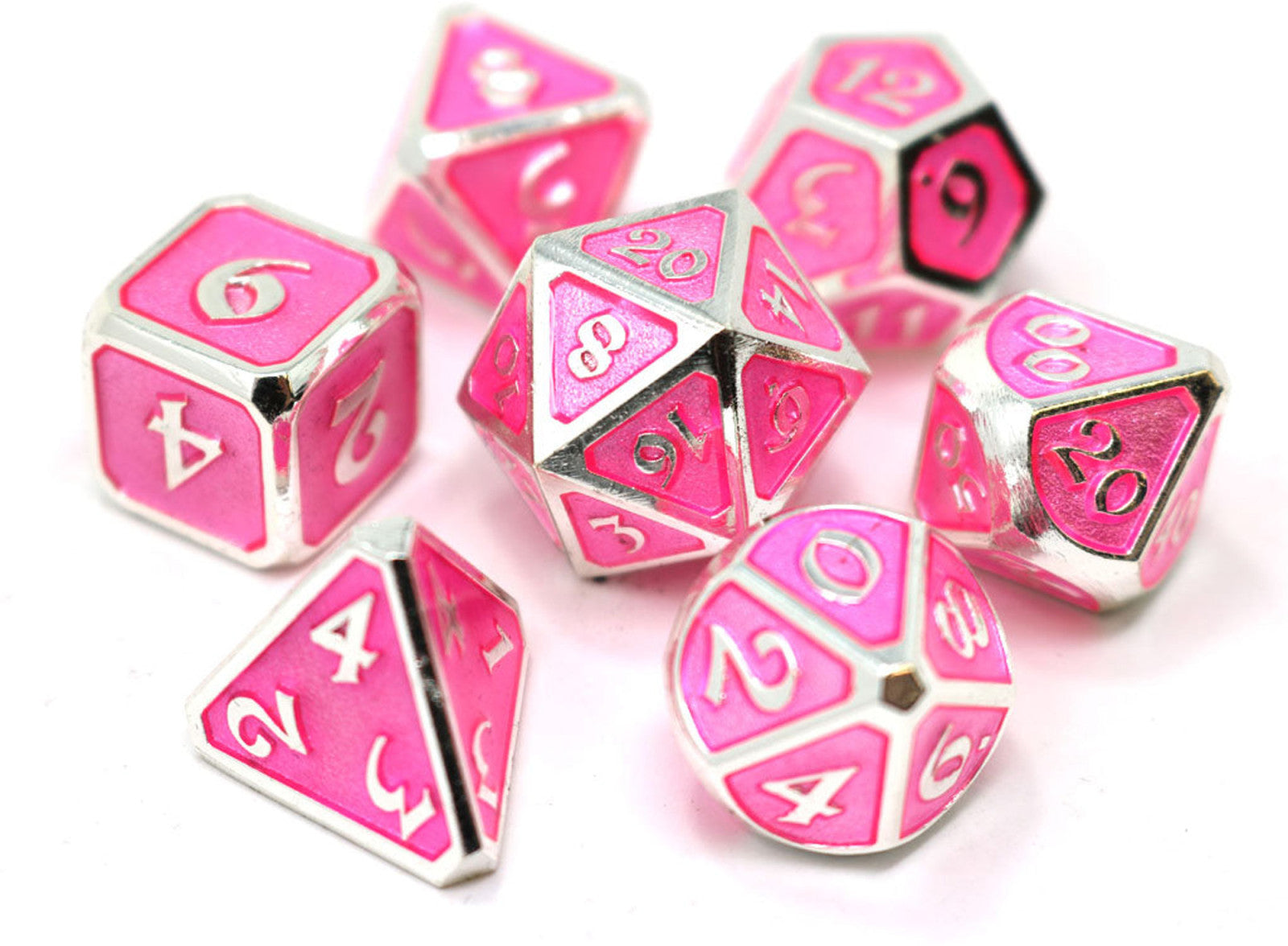 Die Hard Dice 7pc RPG Set - Mythica Platinum Pink Sapphire