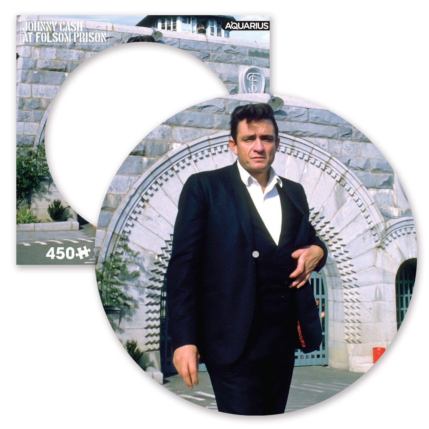 Aquarius Puzzle Johnny Cash Folsom Prison Picture Disc Puzzle 450 pieces