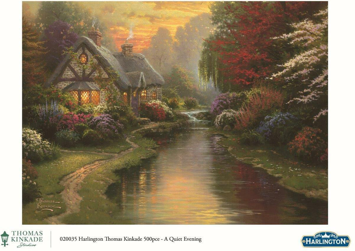 Harlington Thomas Kinkade PQ A Quiet Evening 500 pieces