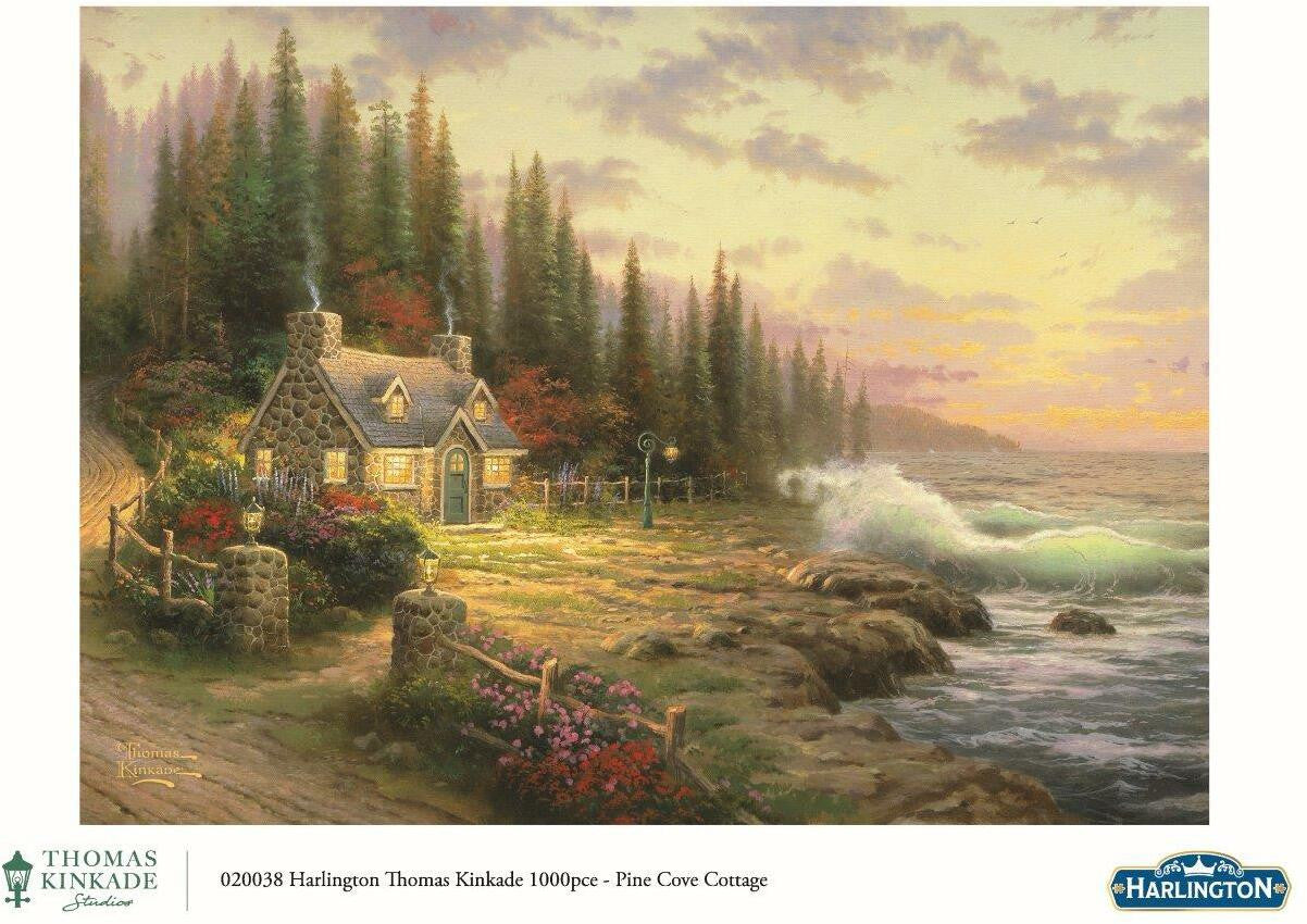 Harlington Thomas Kinkade PQ Pine Cove Cottage 1000 pieces