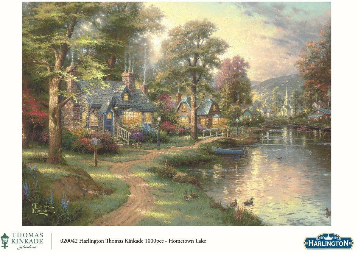 Harlington Thomas Kinkade PQ Hometown Lake 1000 pieces