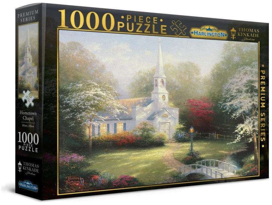 Harlington Thomas Kinkade PQ Hometown Chapel 1000 pieces