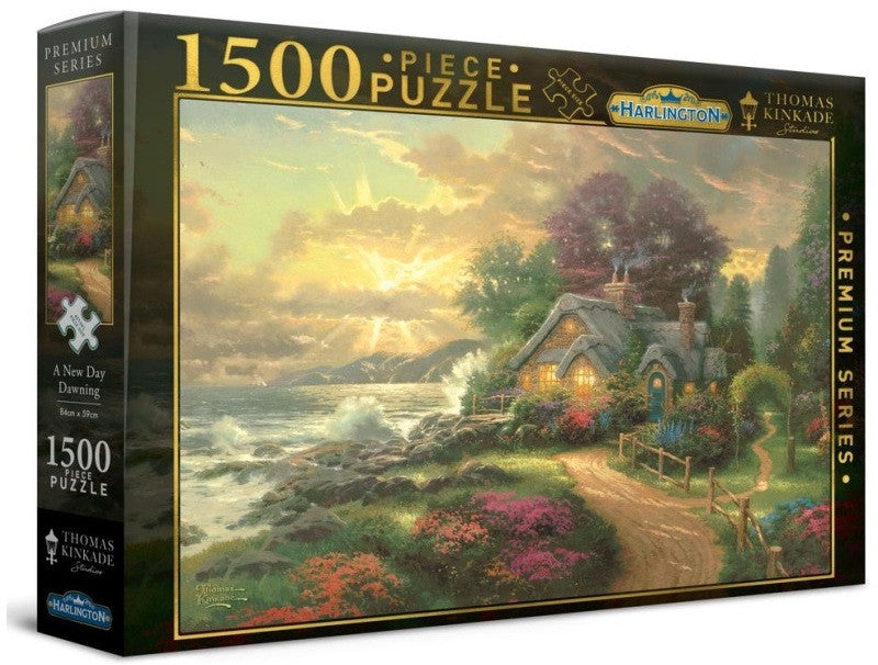 Harlington Thomas Kinkade PQ A New Day Dawning 1500 pieces