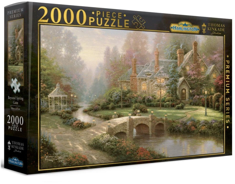 Harlington Thomas Kinkade PQ Beyond Spring Gate 2000 pieces
