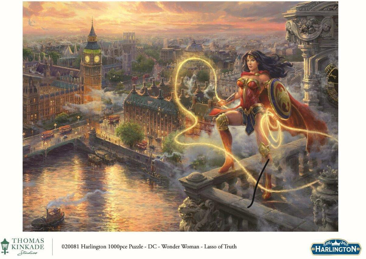 Harlington Thomas Kinkade PQ DC Comics Wonder Woman Lasso of Truth 1000 pieces