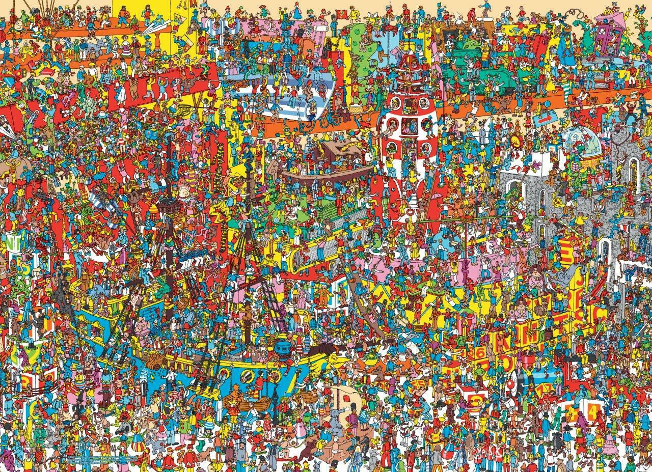 Harlington Thomas Kinkade PQ Where's Wally Toys, Toys, Toys 1000 pieces