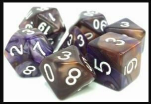 TMG Dice Kestrels Call - Copper/Blue Fusion (Set of 7)