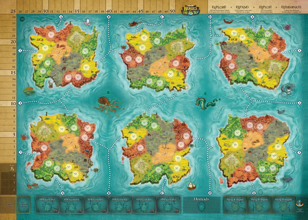 Heroes of Land, Air & Sea Two Worlds Game Mat