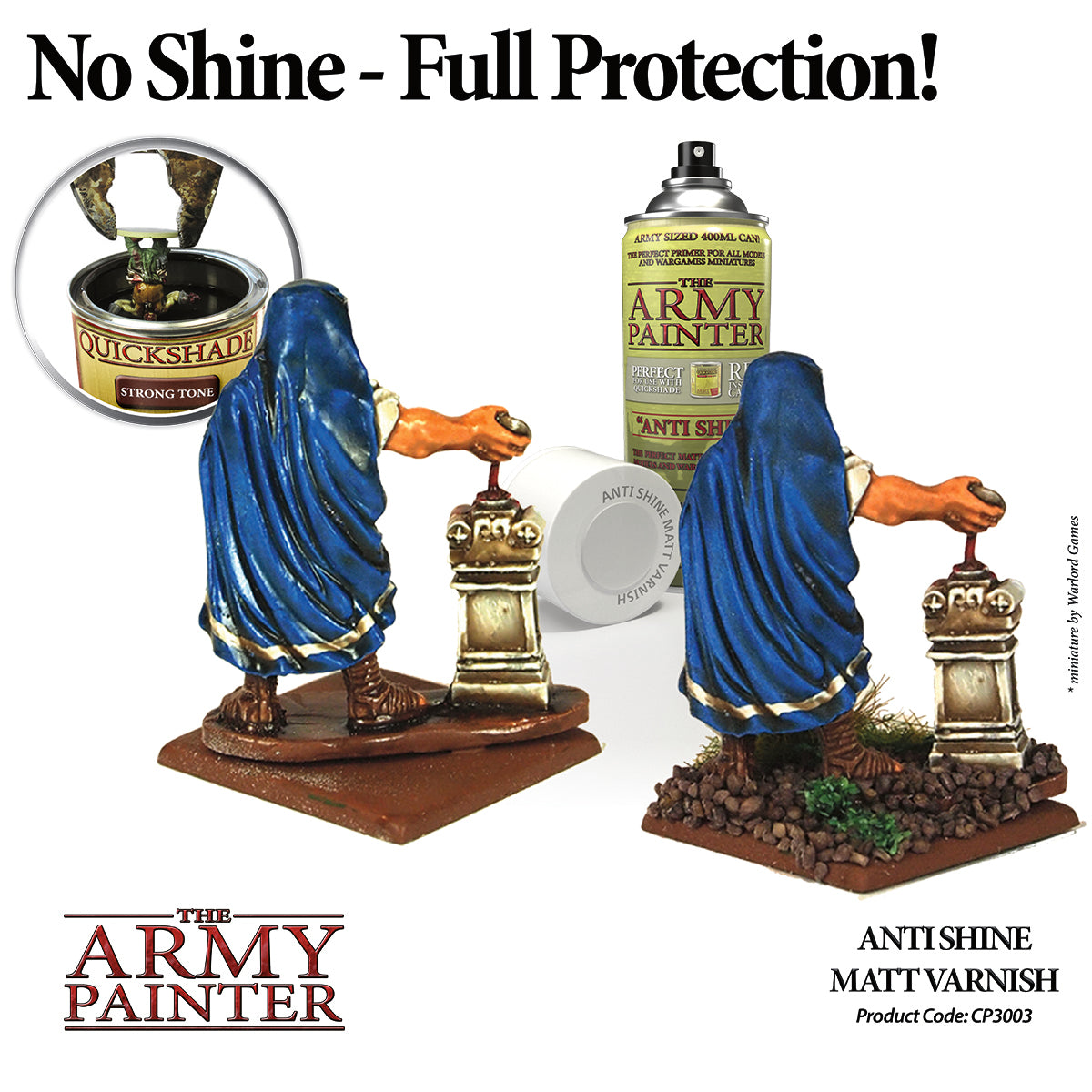 Army Painter Aerosol Spray Primer - Anti-Shine Dull Matt Varnish 400ml