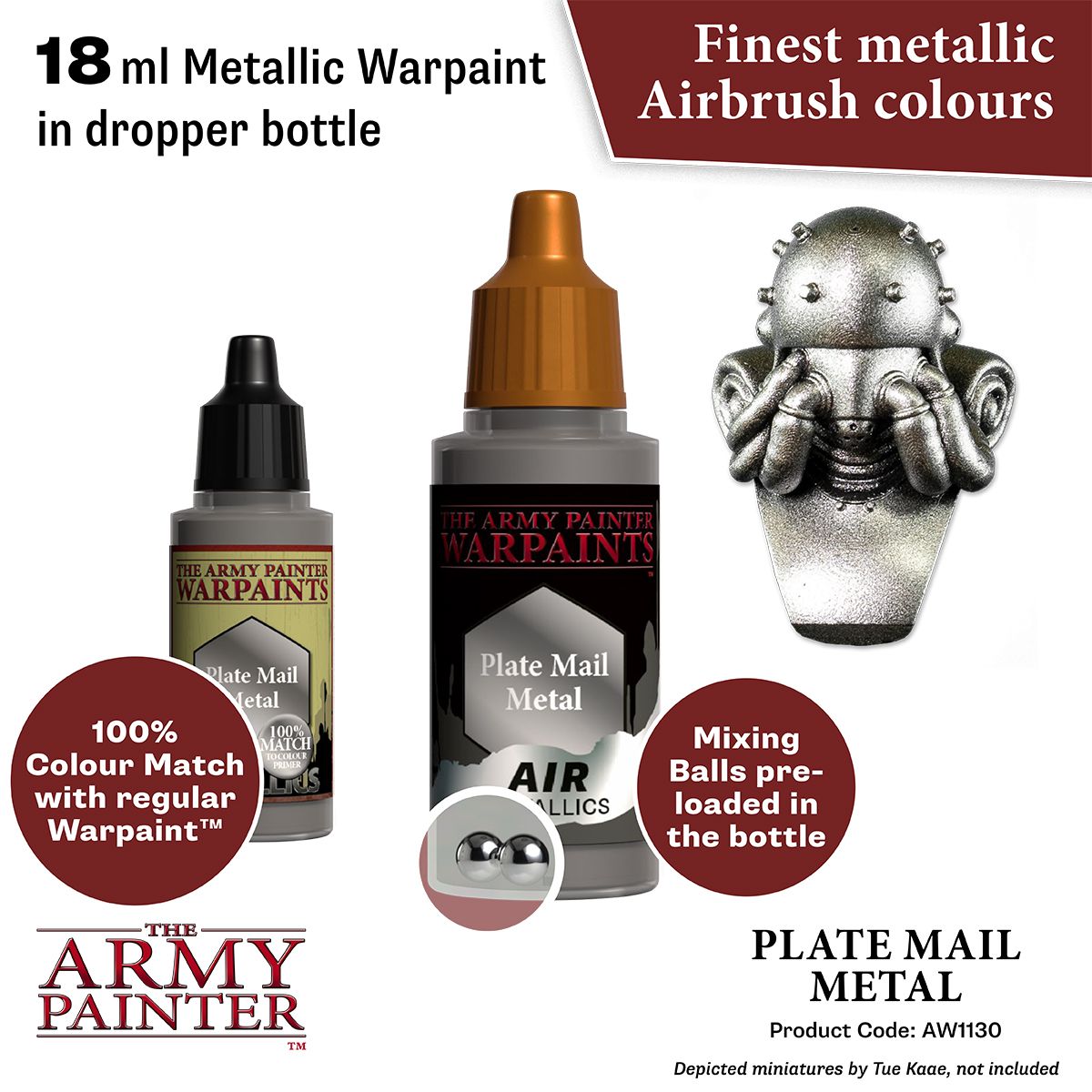 Army Painter - Metallics - Air Plate Mail Metal Acrylic Paint 18ml