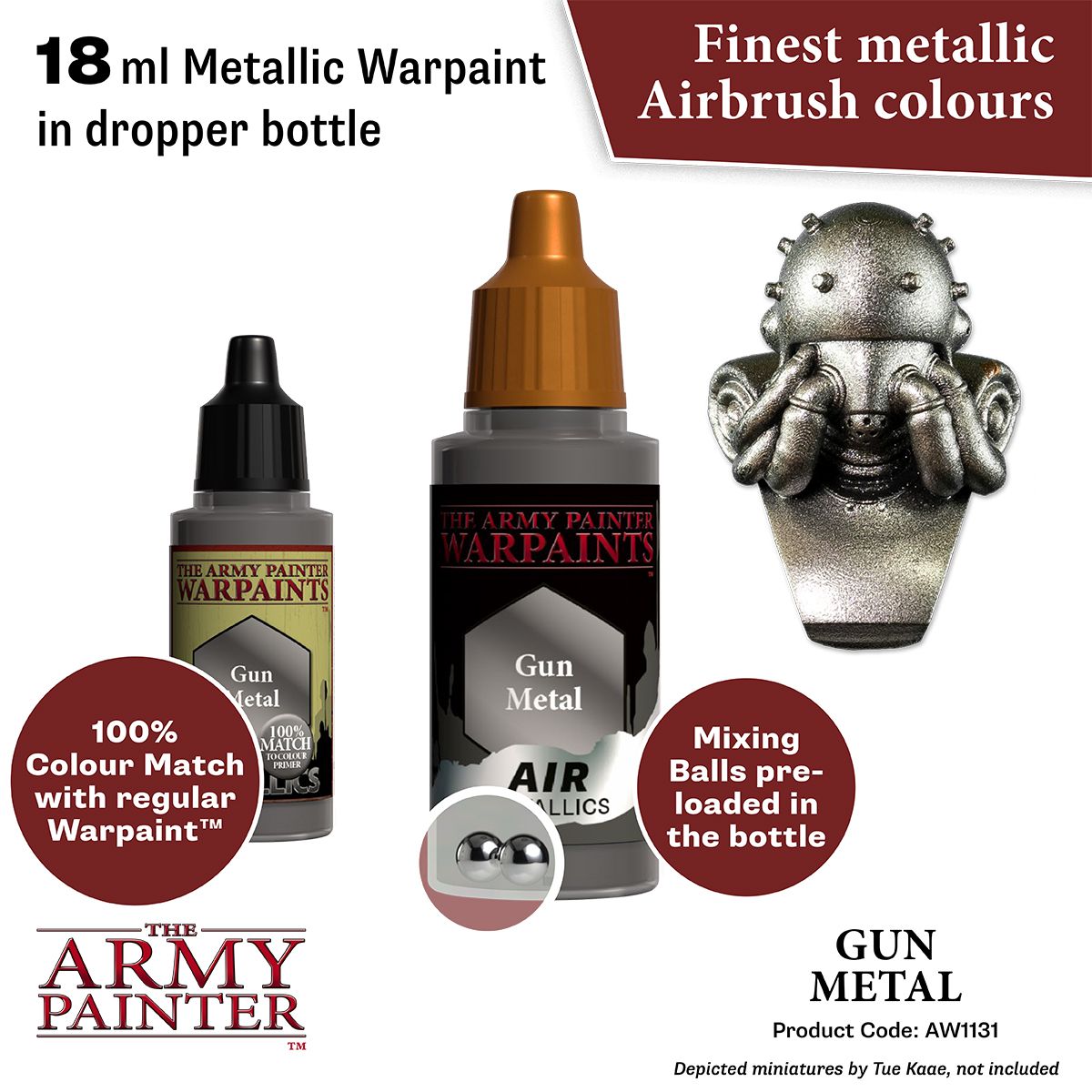 Army Painter - Metallics - Air Gun Metal Acrylic Paint 18ml