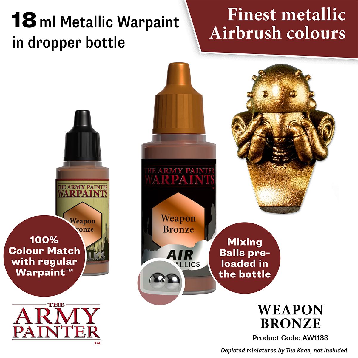 Army Painter - Metallics - Air Weapon Bronze Acrylic Paint 18ml