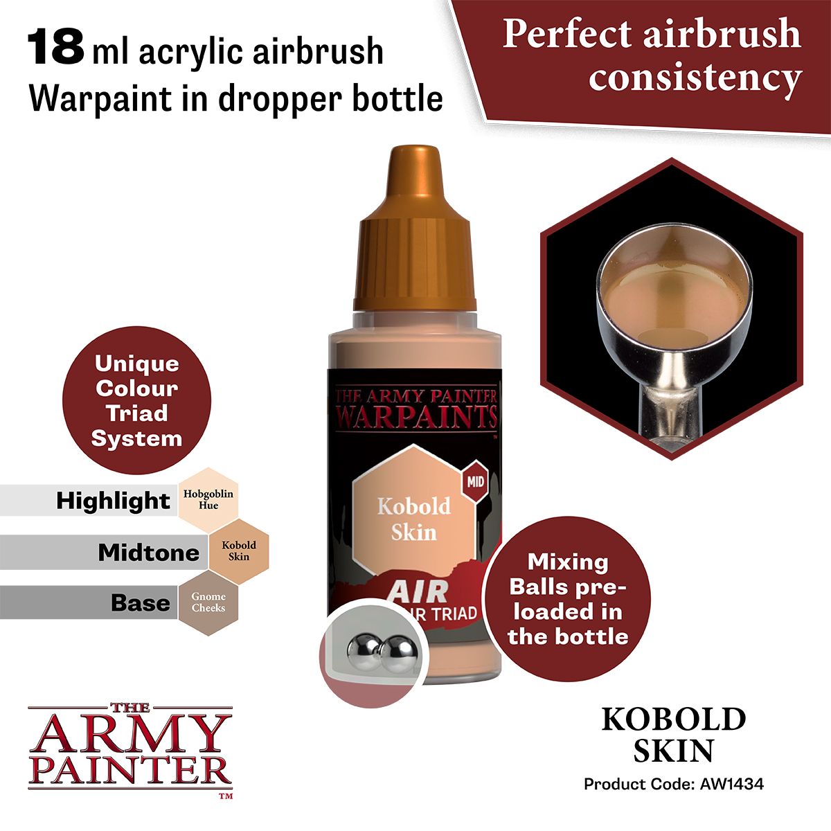 Army Painter - Warpaints Air - Kobold Skin Acrylic Paint 18ml