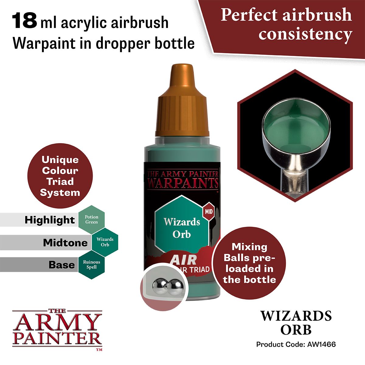 Army Painter - Warpaints Air - Potion Green Acrylic Paint 18ml