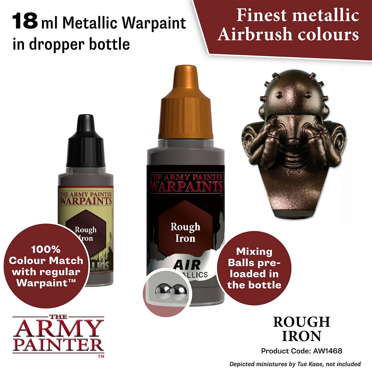 Army Painter - Metallics -Air Rough Iron Acrylic Paint 18ml