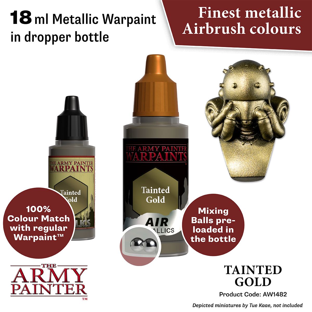 Army Painter - Metallics -Air Tainted Gold Acrylic Paint 18ml