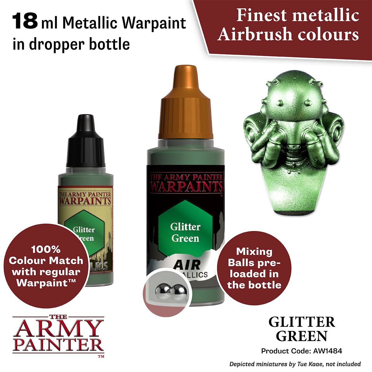 Army Painter - Metallics - Air Glitter Green Acrylic Paint 18ml