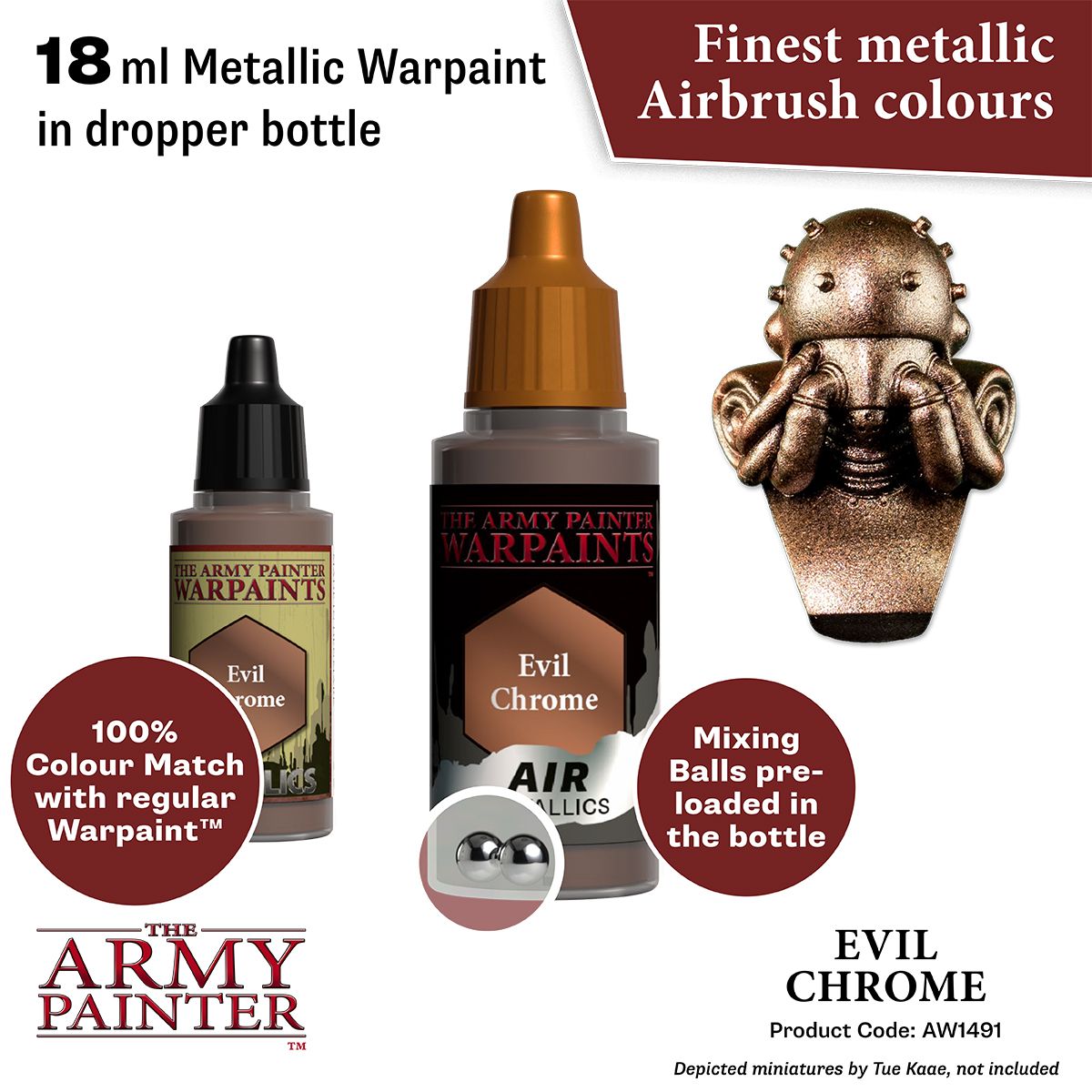 Army Painter - Metallics - Air Evil Chrome Acrylic Paint 18ml