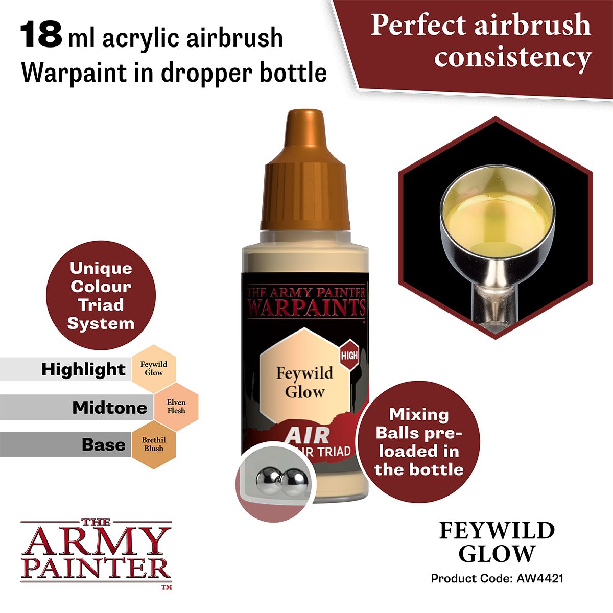 Army Painter - Warpaints Air - Feywild Glow Acrylic Paint 18ml